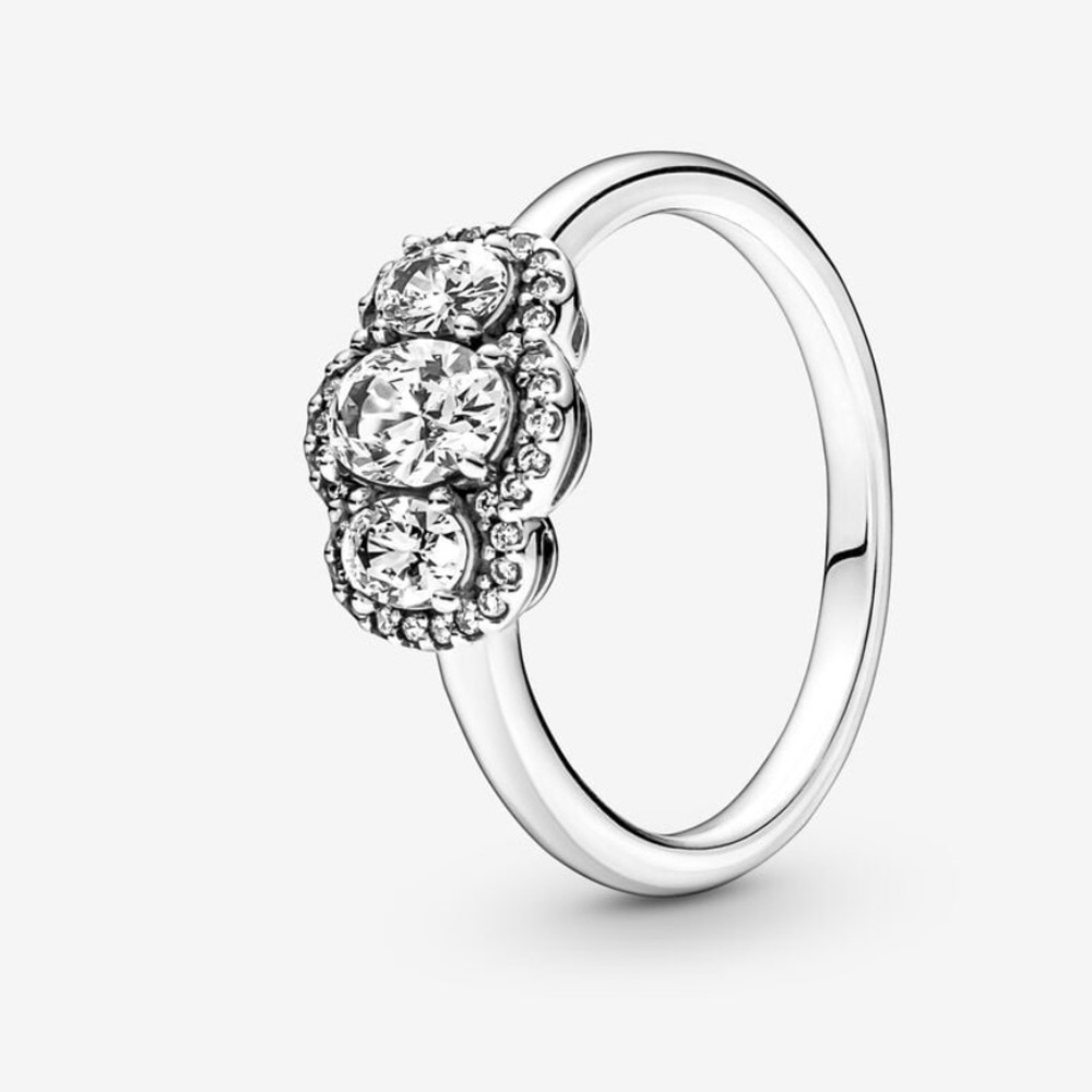 NWT Pandora Three Stone Vintage Ring - Picture 3 of 13